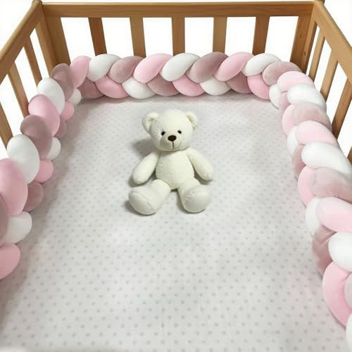 GYCS Alfombra Anticolisión para Cama,Cojín Protección contra Caídas, Protección Cama Trenza, Trenza Almohada De Serpiente De Nudo, Parachoques Almohada,A15,150cm