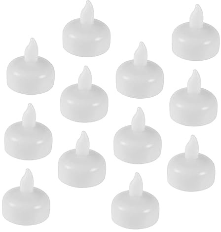 Mipcase 12 piezas Velas LED Flotantes Impermeables con Sensor de Agua Luces sin para Decoración de Bodas y Fiestas