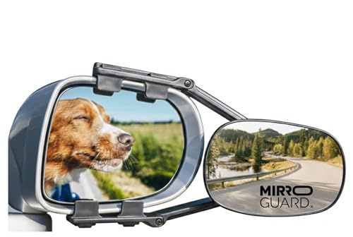 Extended Towing Mirrors V2, Universal Clip-On Tow Mirror Extensions with Upgraded Thick Straps, Enhanced Stability & Wider Fit for Pickups, SUVs, RVs, and Trailers (Model HA968 V2)
