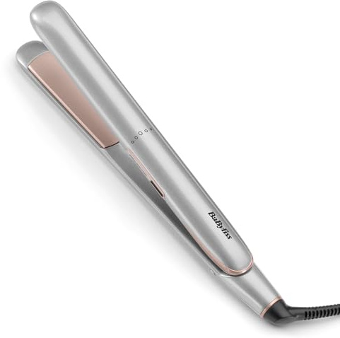 BaByliss Cosmos Hair Straighteners - New 2025, Ceramic Smooth-Glide Technology, 3 Heat Settings 180-235°C, Worldwide use, Silver, ST260U