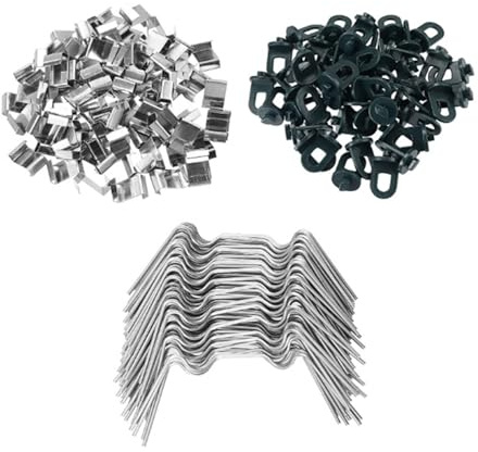 100 piezas de marco de invernadero con clip de fijación y gancho para colgar plantas para estabilidad de jardín, soporte seguro