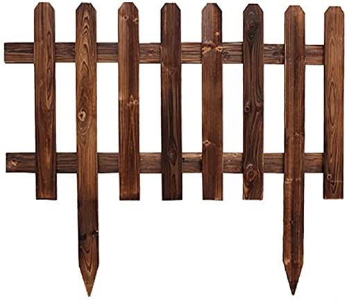 Zaunumrandung für den Außenbereich aus Holz für Gartenlandschaft – 168 weiß – dekorative Einfassung (braun 100 x 50 x 30 cm) – perfekt für Blumenbeete & Wege