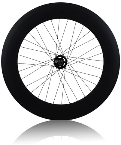 Fixed Gear 700C Laufradsatz 17T 32 Speichen V-Bremse 100mm/120mm Bahnrad-Laufräder Fixie-Einzelgeschwindigkeit-Räder Vorder- Und Hinterrad Für 23C Höhe 40/90 Mm(90mm,Front)