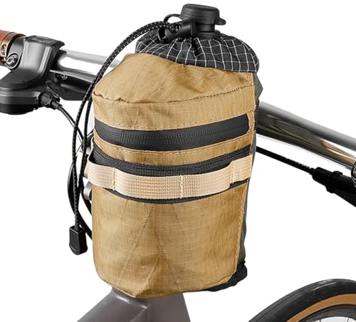 Insulated Cup Holder for Bike Handlebars, Cycling Supplies Bottle Pouch, 12 Inches Bicycle Water Bottle Holders, Fabric Bike Cup Carrier with Easy Access, Handlebar Drink Holder with Stable Mount