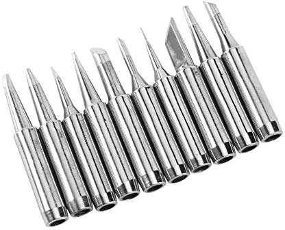 Akozon Punta de hierro de soldadura, Puntas de soldar,10 / pcs, 900M-T para 936, 937, 938, 969, 8586, 852D Estación de Soldadura
