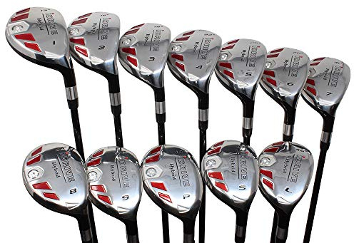 Mazze da golf da donna senior Tutte le signore iDrive Hybrid Set include: #1, 2, 3, 4, 5, 6, 7, 8, 9, PW, SW, LW. Lady L Flex Mazze Utility per destrorsi con impugnatura artritica da donna di alta