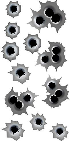 Einschusslöcher Aufkleber Set Sticker Bullet Holes Moped Auto Motorrad Stylen Autoaufkleber JDM Fun Tuning Simson Bike