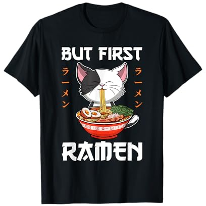 Animation Japonaise de Nouilles Kawaii Neko Ramen Lover T-Shirt