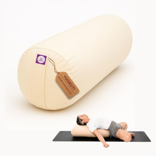 Yoga-Nackenrolle, rund, Weiß