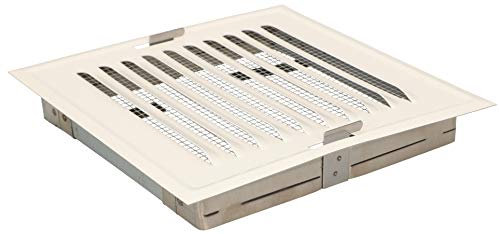 KOTARBAU® Griglia di ventilazione (. x cm) con rete per insetti, griglia di ventilazione in metallo per camini di ventilazione, colore bianco (14 mm x 14 mm)