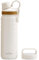 GrandTies 2 Lids Sports Stainless Steel Water Bottle, 24 oz, Reusable Wide Mouth Vacuum Insulated Canteen, Coldest Bottle for Men and Women, Ivory White