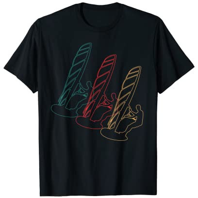 Windsurfen Wassersport Surfbrett Windsurfer Retro Vintage T-Shirt