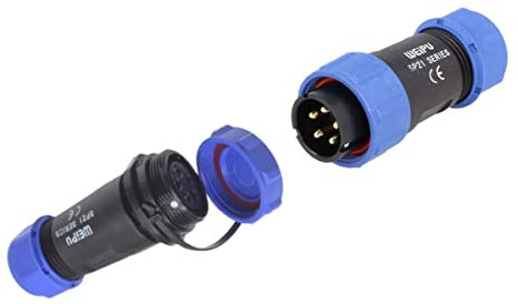 Coppia connettore 5 poli giunzione IP68 stagno impermeabile 30A SP21 maschio e femmina volante con tappo di protezione