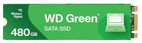 Western Digital WDS480G3G0B SSD 480GB Serie M.2 2280 SATA 6 Green WD 480GB/M.2 2280/545MB/S, Aluminium, Nero