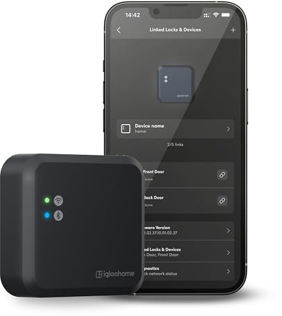 igloohome - Gateway for Smart Door Lock, Wireless Access Points, WiFi Bridge for Smart Padlock, Smart Home Appliances, Link up to 5 Devices