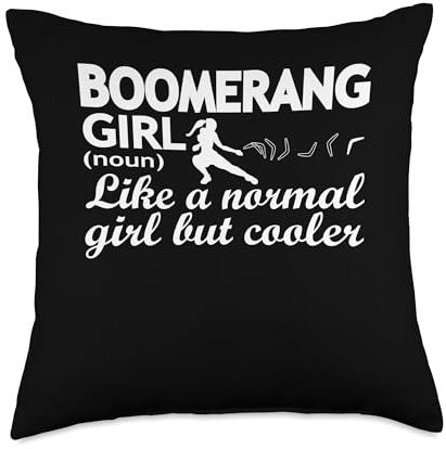 Boomerang Girl Like A Normal Girl But Cooler Bommerang Sport Throw Pillow