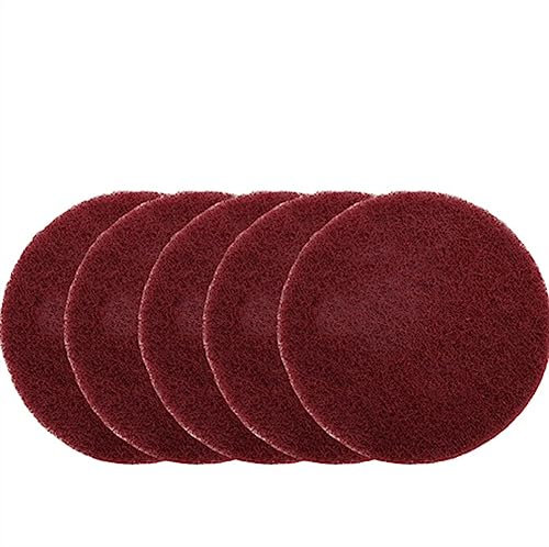 EdvenA 5 x Reinigungstuch, industrielle Scheuerschwämme, Nylon, Polierpad, 10,2 cm, Auto-Polierpad-Set (Farbe: A, Größe: Rot 400)