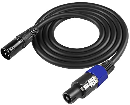 XMSJSIY Speakon zu XLR Kabel Audio Jack Speakon Stecker zu XLR 3Pin Stecker Mikrofon Verlängerung Lead Speakon Lautsprecher Kabel mit Twist Lock für Verstärker DJ PA Bühne -1.8M