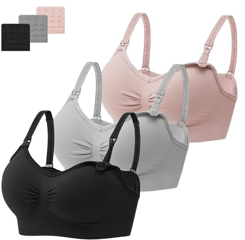 35PCS Soutien-Gorge d'allaitement Soutien Gorge Maternité,Bra de Grossesse Postnatal Prénatale sans Armature