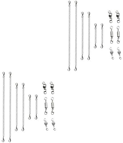 COHEALI 2sets Jewelry Clasps for Necklace Bracelet DIY Accessory Material Easy Install DIY Jewelry Making Supplies Necklace Buckle