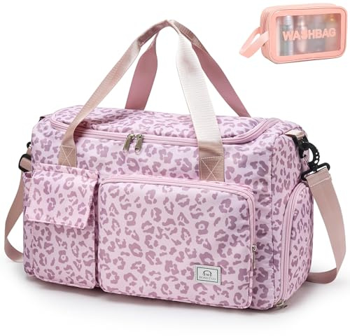 Kleine Sporttasche für Damen, Handgepäck, Wochenendtasche mit Schuhfach, 11*19.6*8.2 inch