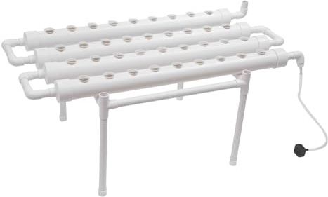 Susoso Hydroponic Grow Kit 36 Löcher 4 Rohr Hydroponic System PVC-U-Rohre 1-Layer Hydroponic System Für Blattgemüse Geeignet Um Zu Hause Im Garten Und Sogar Im Büro Zu Wachsen