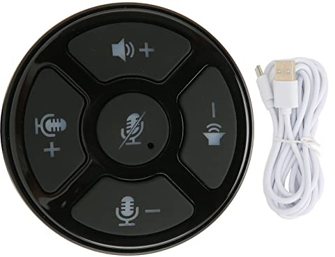 KIMISS Microphone de Conférence USB, Prise de Lecteur de Bureau 2.0, Microphones d'ordinateur Vidéo, Haut-Parleur Omnidirectionnel pour Réunion et Jeu. Jouer au Micro avec Interrupteur