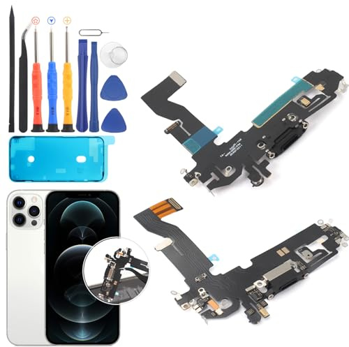 RongZy Connettore Dock per iPhone 12/12 PRO Dock Charging di Ricambio Presa di Ricarica Cavo Flessibile con Strumenti