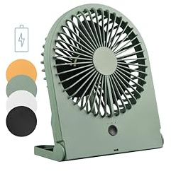 lightling Tischventilator Brazzo mit 3 Geschwindigkeitsstufen, inkl. Ein- und Ausschalter, Akkubetrieb mit USB-C Anschluss, IP20, Höhe 23 cm, Breite 19 cm, Kunststoff, Pistazengrün