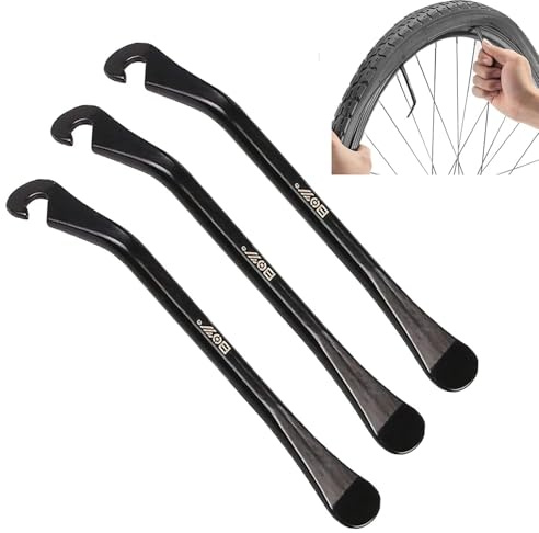 yuentoen Reifenheber Fahrrad,3 Stück Kohlenstoffstahl Reifen Hebel Montagehebel Montierhebel Fahrradreifen Reparatur Reifenwechsel Werkzeug Set,Fahrrad Reifenheber