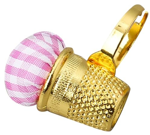 NUOBESTY Lovely Finger Thimble Pin Cushion Aus Baumwolle Und Metall Wiederverwendbar Bequem Und Sicher Nadelhalter Für Handnähen Geschenk Für Schneiderinnen Praktisches DIY Nähzubehör