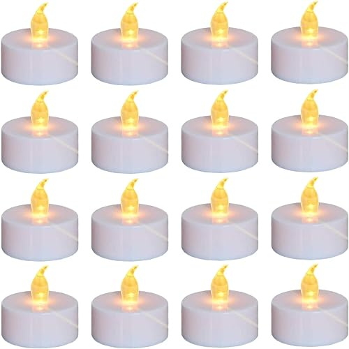 150 velas de té LED sin llama, funcionan con pilas, realistas, brillantes, parpadeantes, velas de té eléctricas, lata de larga duración, 200 horas, bodas, fiestas, festivales, decoración de color