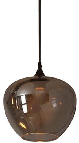 Batteriebetrieben Hängelampe mit Fernbedienung,Pendelleuchte für Kücheninseln mit wiederaufladbarer Lichtquelle,Ohne Stromanschluss Hängelampen mit batterie,Modern Pendelleuchte mit Glasschirm.(15cm)