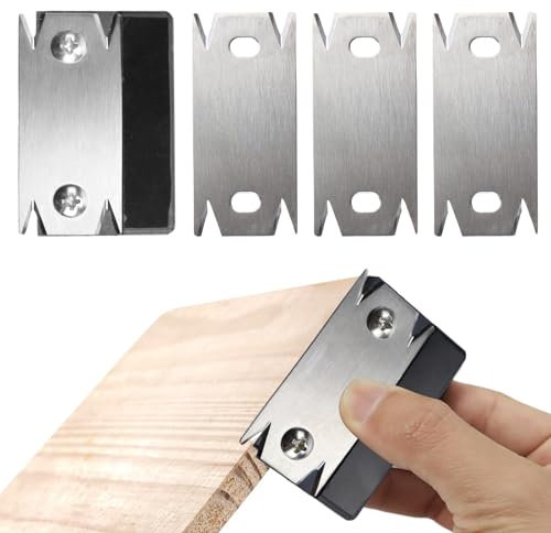 JGCJGG Tagliabordi Legno con 3 Lama di Ricambio Mini Pialla a Mano Bordatrice per Legno Per Bordare Impiallacciatura Antiscivolo Pialla a Mano per Legno(Nero)