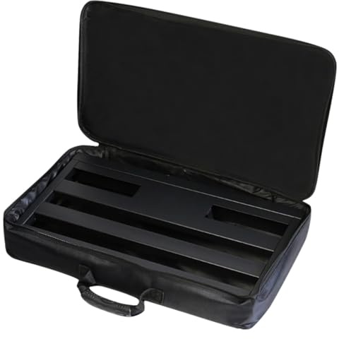 PHENOFICE Oxford Gewebe Effektgeräte Tasche Großformat Stoßfest Effektorbeutel Schwarz Tragetasche für Musiker Audio Aufbewahrung Organizer Reise