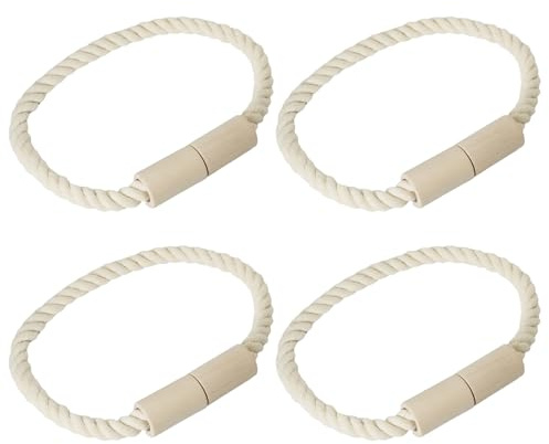 Lot de 4 embrasses de Rideaux magnétiques - Couleur Camel - avec Aimant pour Tous Types de Rideaux, Idéal pour Maison et Bureau, Design Moderne et Élégant, Ajustement Flexible ﻿