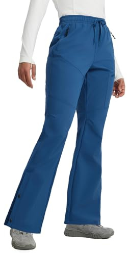 Baleaf Pantalon pour femme - Pantalon de randonnée - Pantalon Softshell - Pantalon de ski - Imperméable - Coupe-vent - Pantalon d'extérieur - Thermopantalon - Pantalon d'hiver, Bleu cobalt, XL