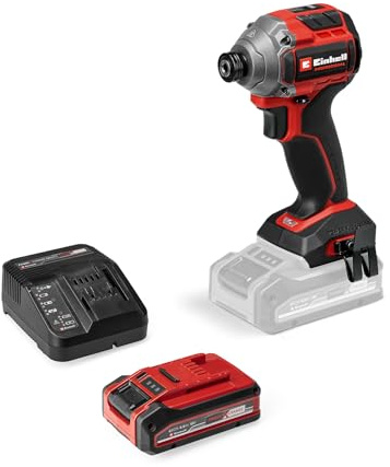 Einhell Professional Atornillador de impacto con batería TP-CI 18/250-C Li BL-Solo Power X-Change 18 V, par 250 Nm, par sin escobillas + Original Einhell 4Ah Plus Power X-Change Starter Kit 18V