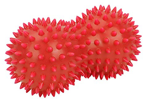Spiky -Massagebälle, Fußmassagegeräte, Stressreflexzonenmassage, Muskeltherapie, Massagebälle für Füße, Rücken, Hände, Muskeln (Rot)