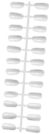 NIYANGLE Présentoir à Vernis à Ongles Blanc 240 Pièces en Plastique pour Faux Ongles Ovales, Outil Polyvalent de Nail Art Pratique pour Salon Professionnel et Présent