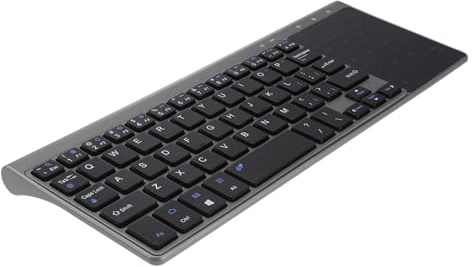 Hemobllo Clavier sans Fil 2.4ghz Pavé Tactile, Design Ultra-Fin en Abs, Facile à Transporter, Clavier Silencieux Compatible Ordinateur Portable et PC