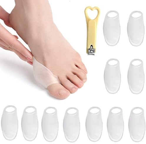 LOLANIUT 6 Paar Gel Hallux Schutz Set aus weichem SEBS für hallux valgus, ballenschutz fuß und Hallux valgus schuhe mit sanfter Korrektur durch Zehenspreizer, reduziert Reibung und Druck im Alltag