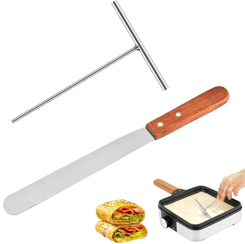 Dough distributor for crepes set, crepe spatula made of stainless steel crepe distributor accessories, perfect for crepes and pancakes, practical sizes, even distribution