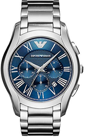 EMPORIO ARMANI Men's Chronograph, Silver-Tone Stainless Steel Watch, AR11082