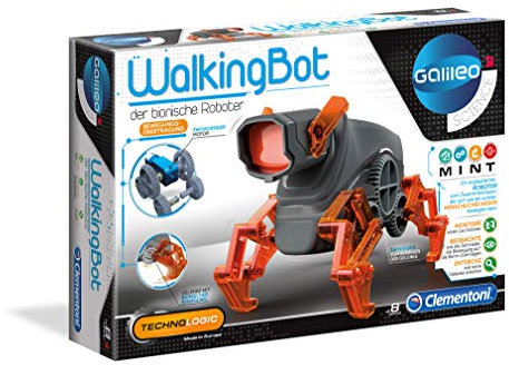 Clementoni Galileo Science – WalkingBot, laufender Roboter zum Selbstbauen, Einstieg in Elektronik & Robotik, Wissenschaft für Entdecker, High-Tech für Kinder ab 8 Jahren 59111