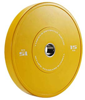 Cfty Olympic Standard-Hantelscheiben Voll Kleber Auto Gewicht Teller, Crossfit, 2 Loch, for Gewichtheben Bodybuilding Krafttraining, Paar Hantelscheiben(15KG/33LB x 2)