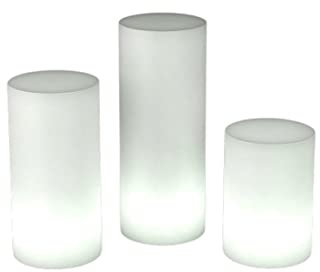 Forvega, Colonna Da Tavolo A LED, Portavasi Tubolare, Vaso Di Fiori, Fioriera, Vaso Alto Senza Ripiano, Portafiori, Fioriera, Asimmetrico, Supporto Per Piante, Decorazione, Terrazza, 50 cm, Antracite