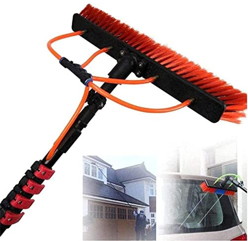 YEITH Water Broom Spazzolone Telescopico, per Pulizia Pannelli Fotovoltaici, Finestra Pulita Spazzola Acqua, Palo per Pulizia delle Finestre Asta di Pulizia, Spazzolone per Fotovoltaico,9m/30FT