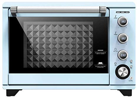 Mini horno 38L Temperatura ajustable 0-230 ℃ y temporizador de 120 minutos Circulación de aire caliente multifuncional computarizado/Fermentación a baja temperatura/Lámpara de horno Horno eléctrico
