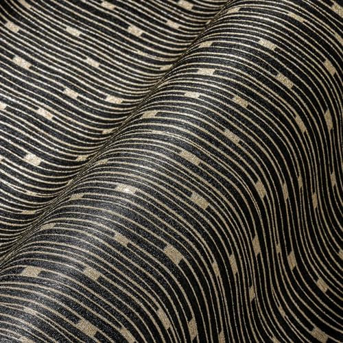 A.S. Création THE BOS 388224 Papier peint à rayures Noir Or 10,05 m x 0,53 m Fabriqué en Allemagne